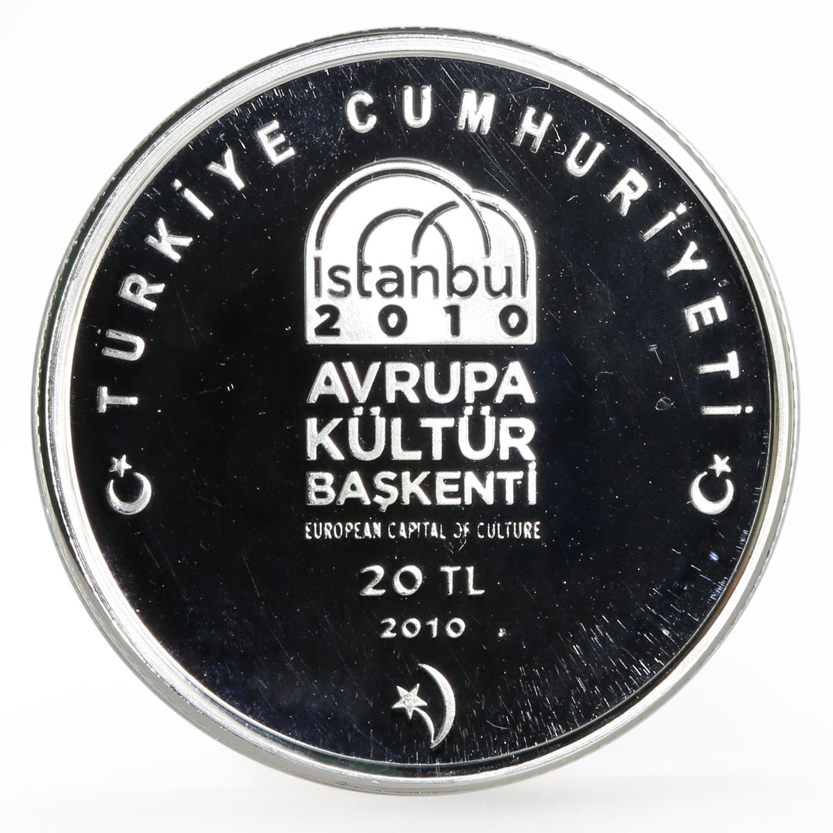 Turkey 20 lira European Capital of Culture Istanbul City proof silver coin 2010