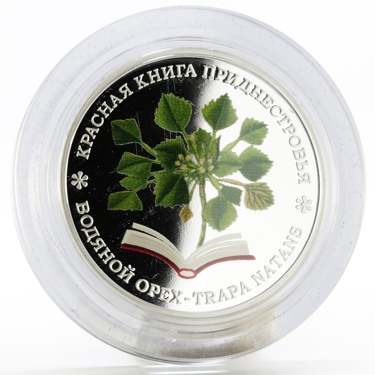 Transnistria 10 rubles Local Red Book series Water Caltrop silver coin 2018