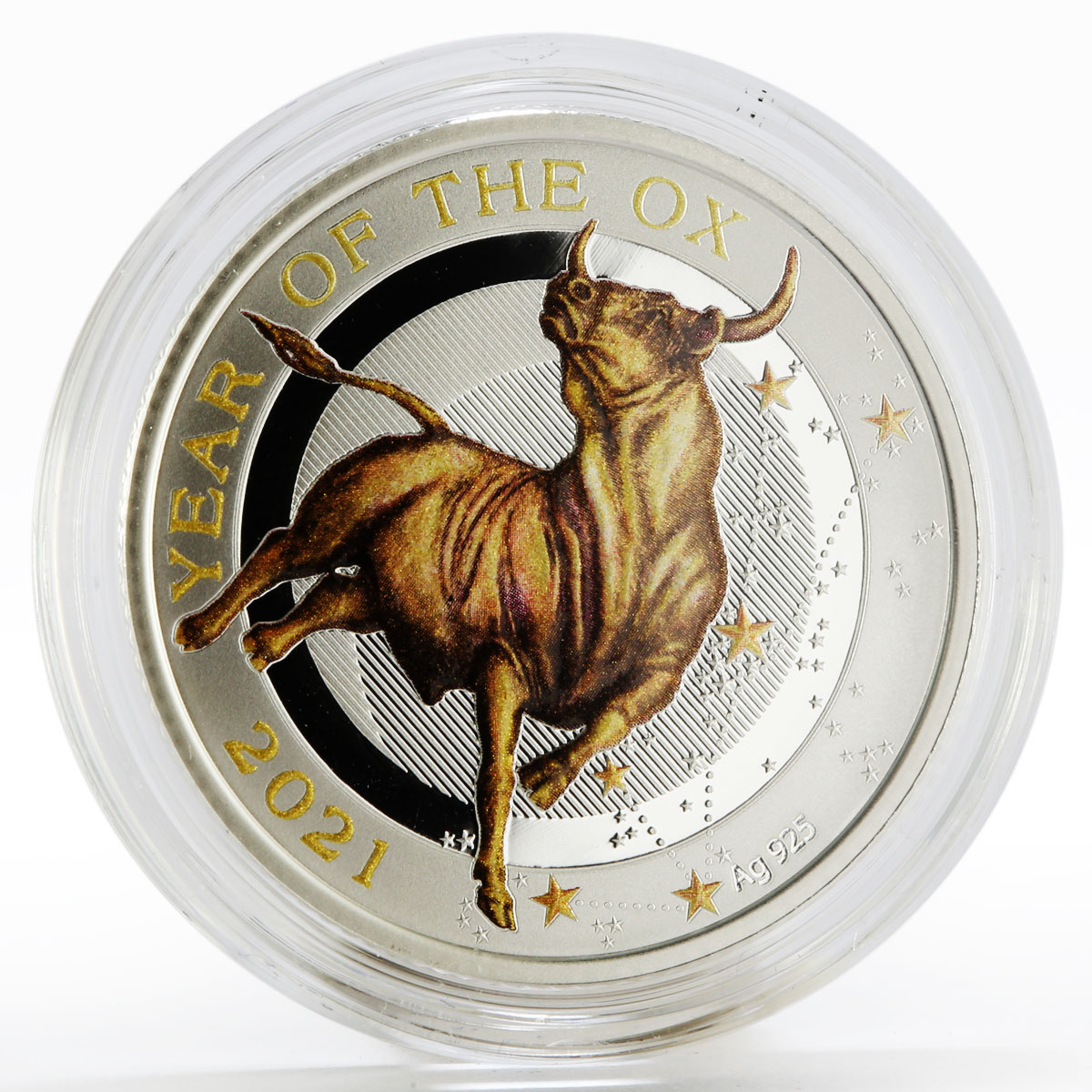 Niue 50 cents Lunar Calendar series Year of the Ox proof silver coin 2021
