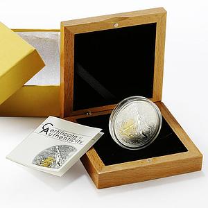 Cook Islands 5 dollars 120 Years Jubilee of Novosibirsk Russia silver coin 2013