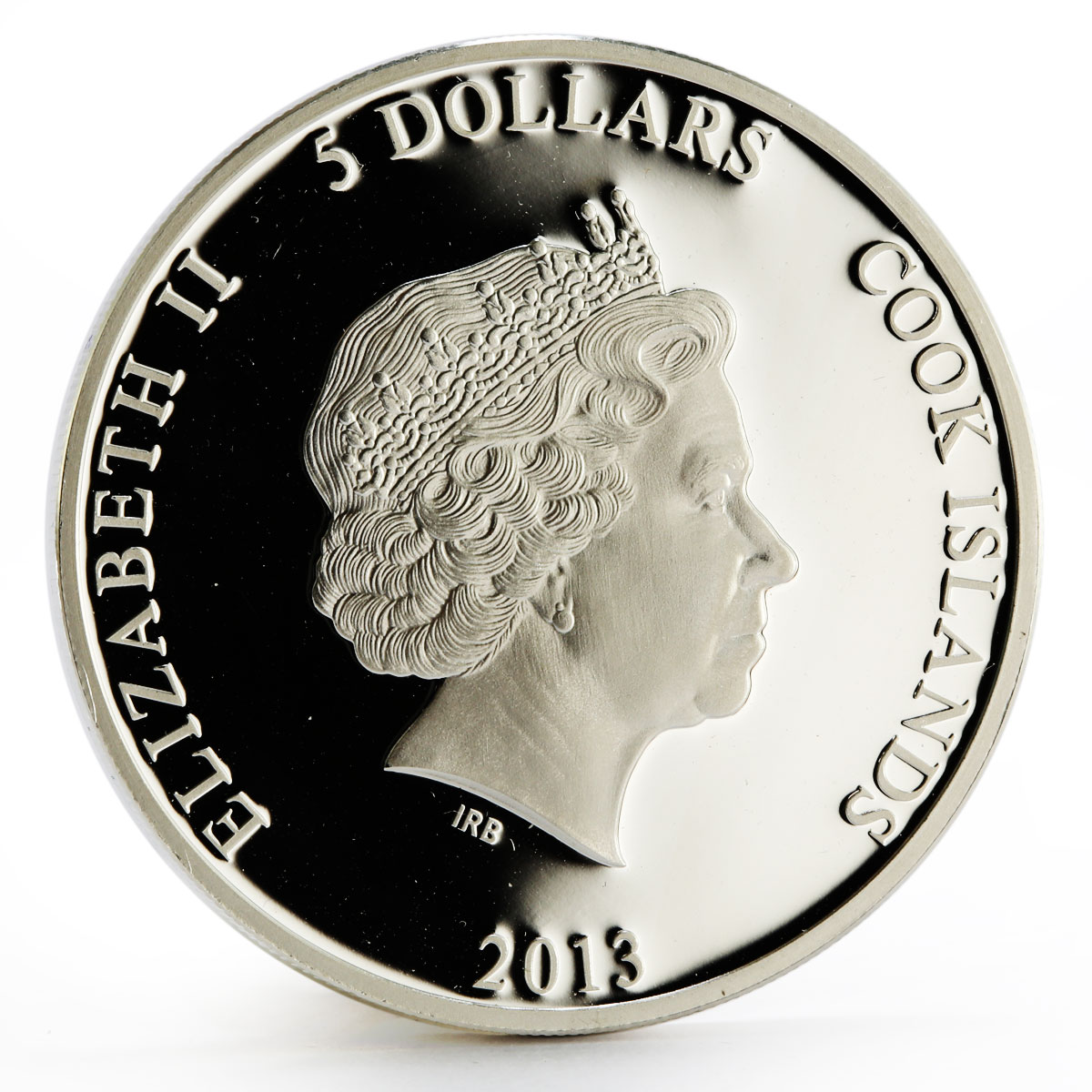 Cook Islands 5 dollars 120 Years Jubilee of Novosibirsk Russia silver coin 2013