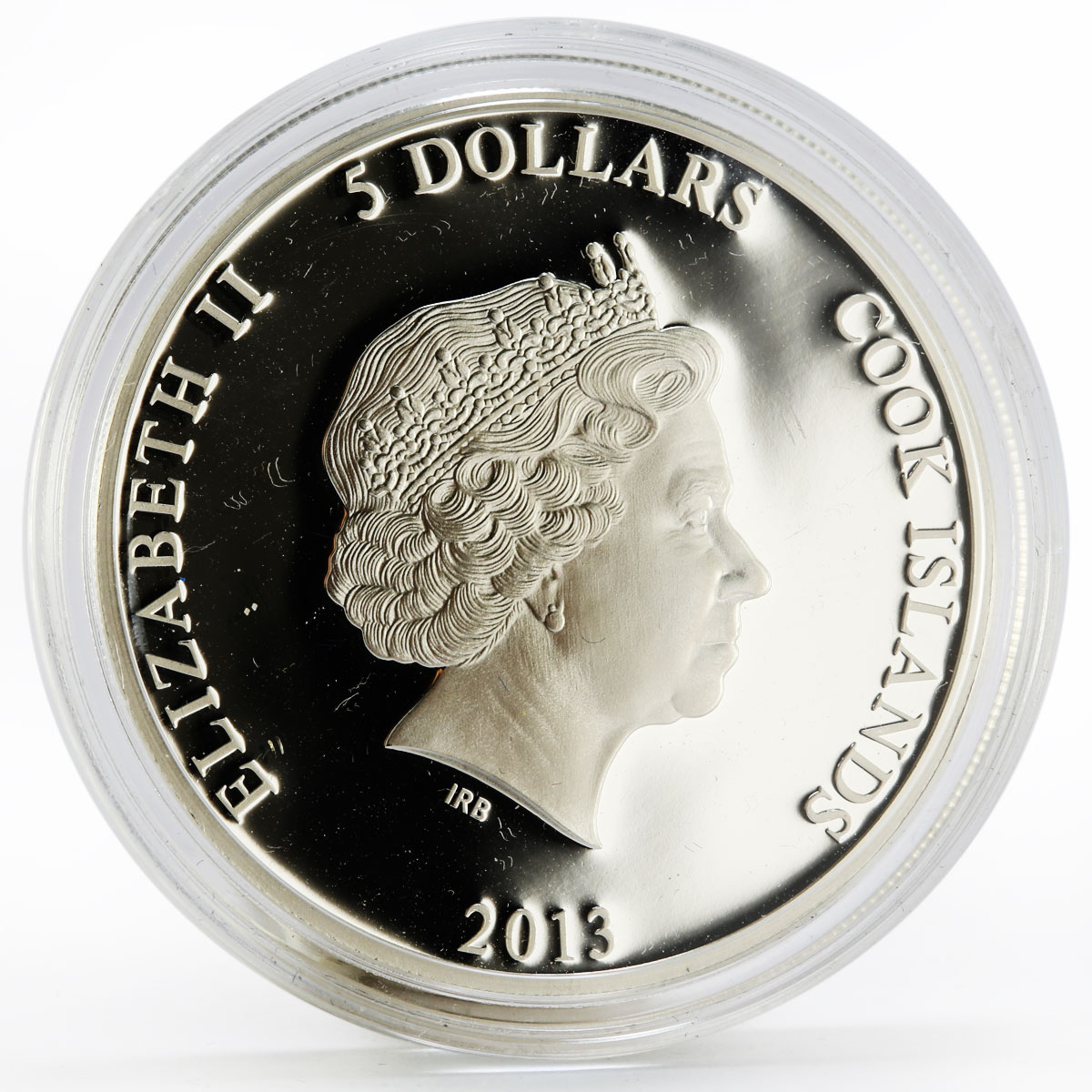 Cook Islands 5 dollars 120 Years Jubilee of Novosibirsk Russia silver coin 2013