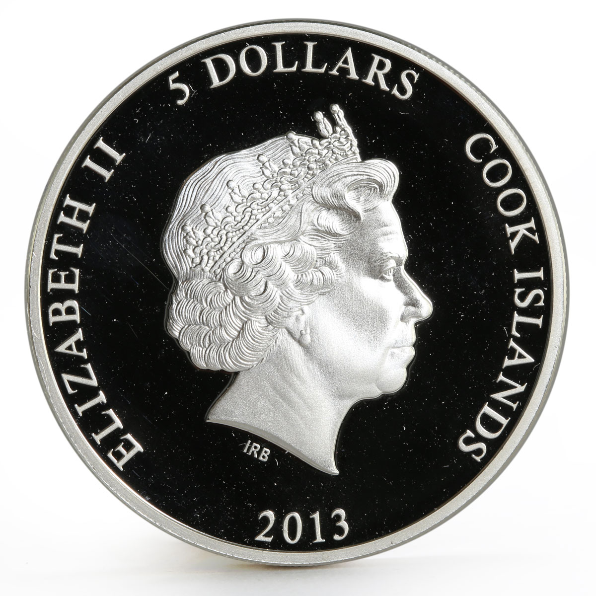 Cook Islands 5 dollars 120 Years Jubilee of Novosibirsk Russia silver coin 2013