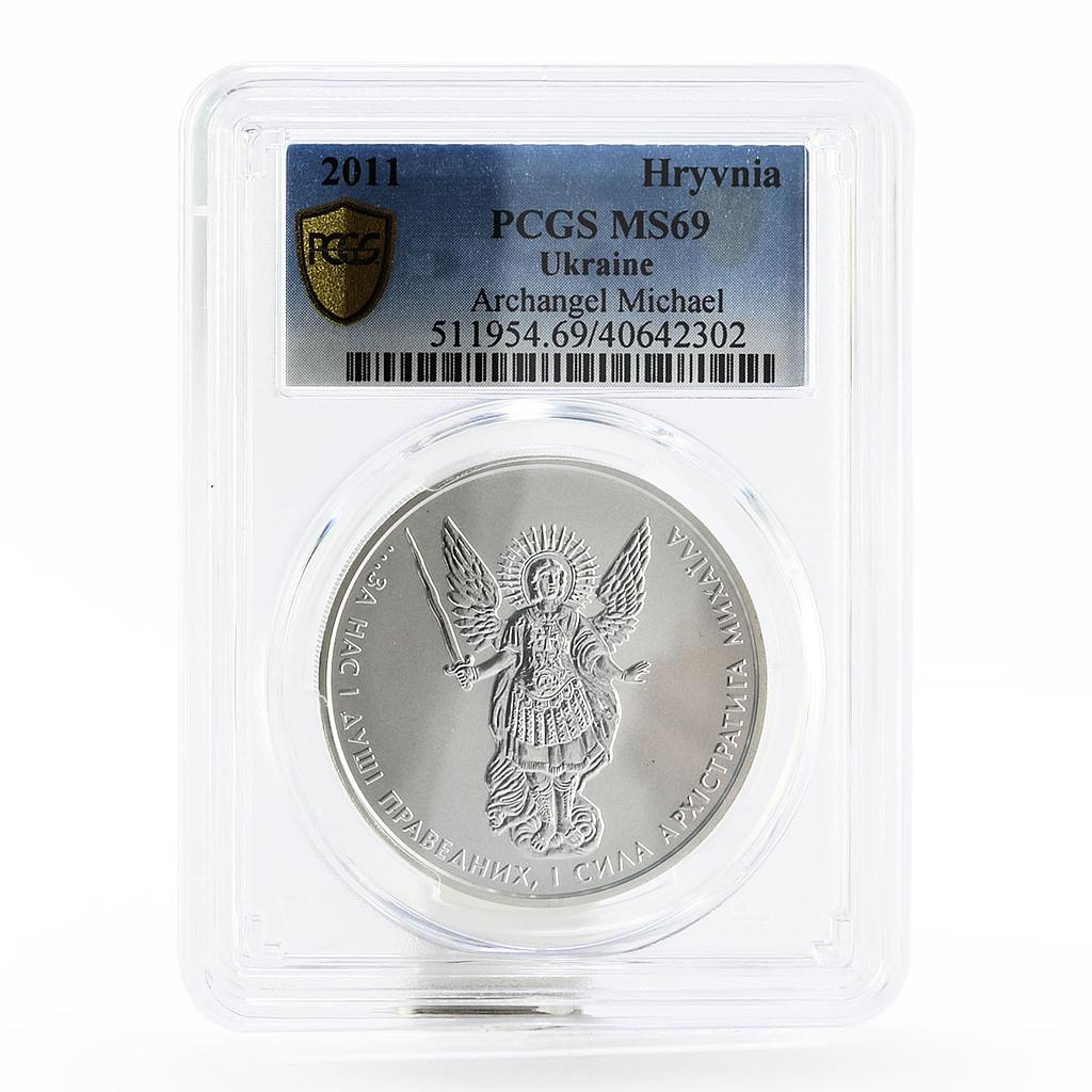 Ukraine 1 hryvnia Faith series Archangel Michael MS69 PCGS silver coin 2011