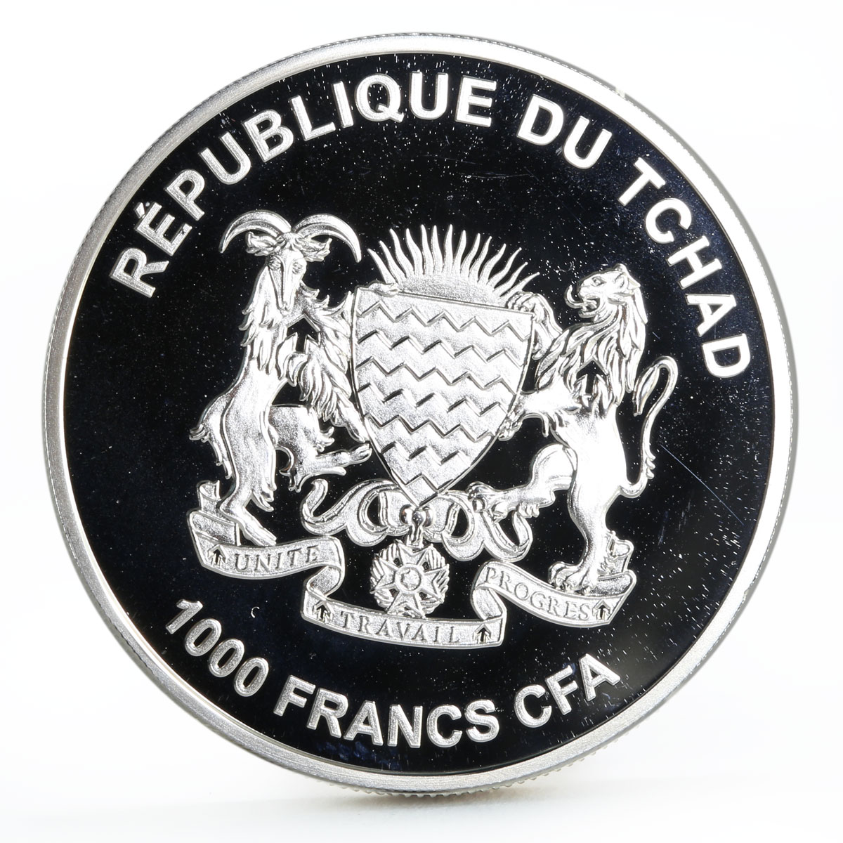 Chad 1000 francs History of Ships series La Boudeuse proof silver coin 2016