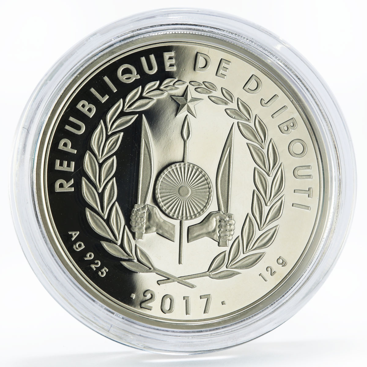 Djibouti 100 francs Roald Amundsen and His Ship The Fram silver coin 2017