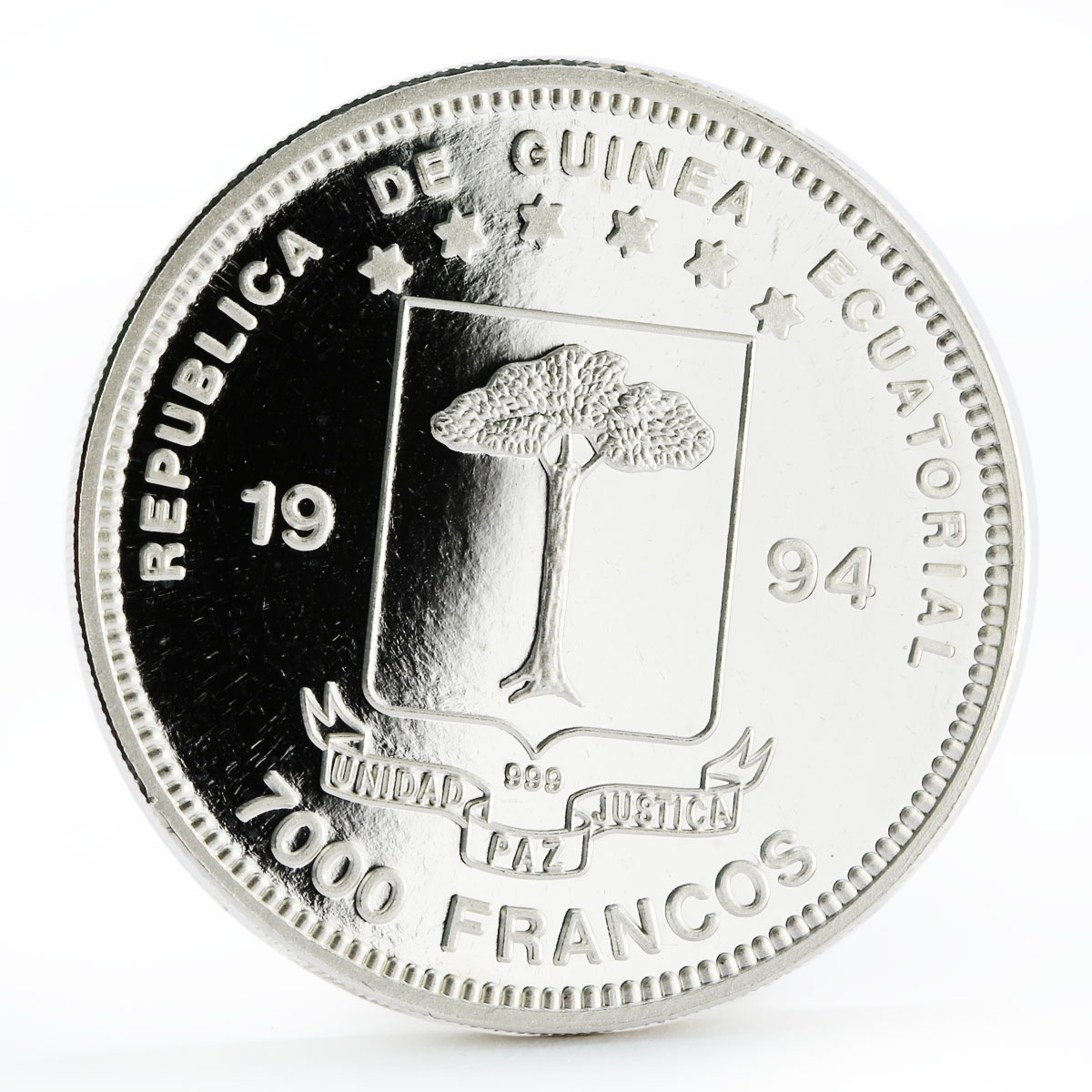 Equatorial Guinea 7000 francos Best World Places series Berlin silver coin 1994
