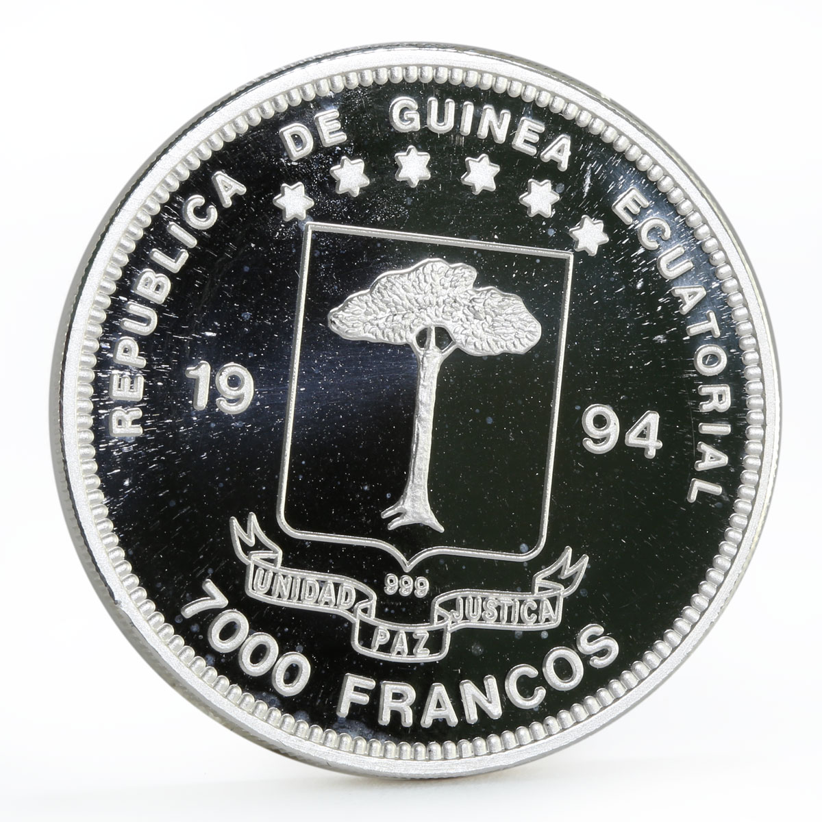 Equatorial Guinea 7000 francos Best World Places series Berlin silver coin 1994