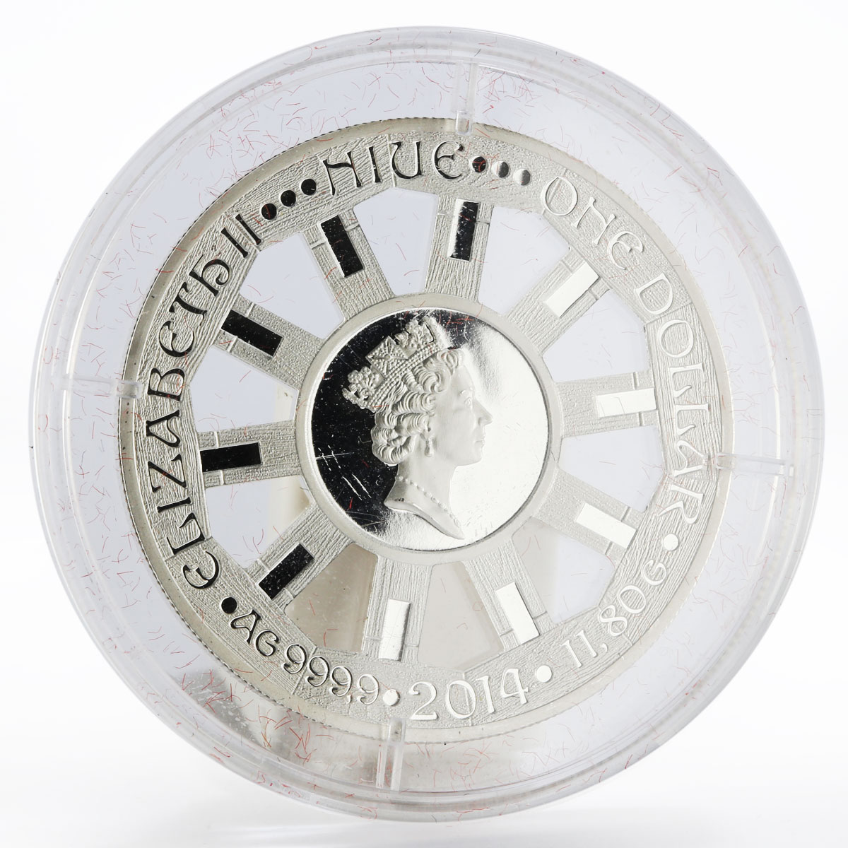 Niue 1 dollar Wheel of Fortune colored proof silver coin 2014