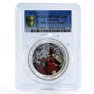 Australia 1 dollar First Silver Coinage Edward VII PR70 PCGS silver coin 2010