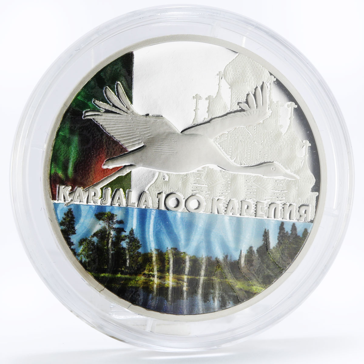 Cameroon 1000 francs 100th Anniversary of Karelia Flying Goose silver coin 2019