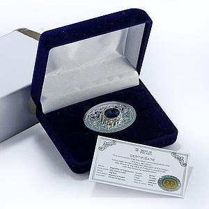 Cameroon 500 francs Royal Broch with Jeweler's Insert silver coin 2019