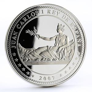 Spain 50 euro 5th Anniversary of the Euro proof silver coin 2007