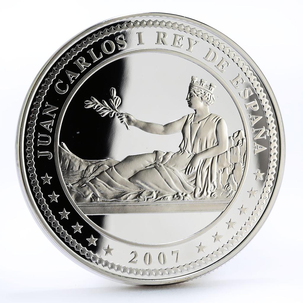 Spain 50 euro 5th Anniversary of the Euro proof silver coin 2007