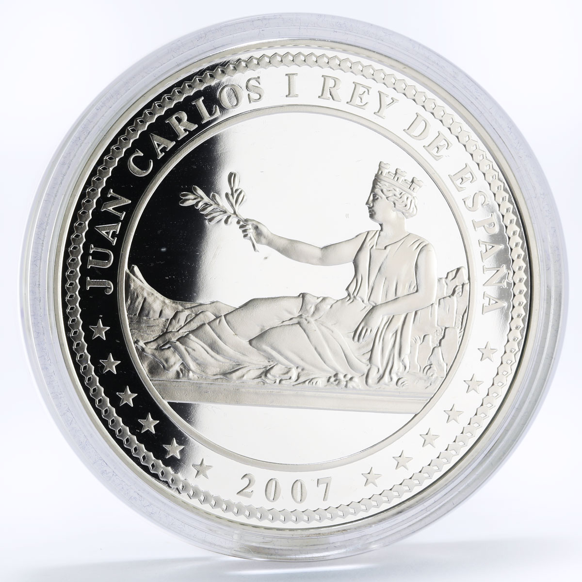 Spain 50 euro 5th Anniversary of the Euro proof silver coin 2007
