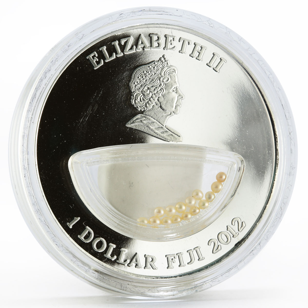 Fiji 1 dollar Treasures of Mother Nature Vietnam Pink Pearl silver coin 2012