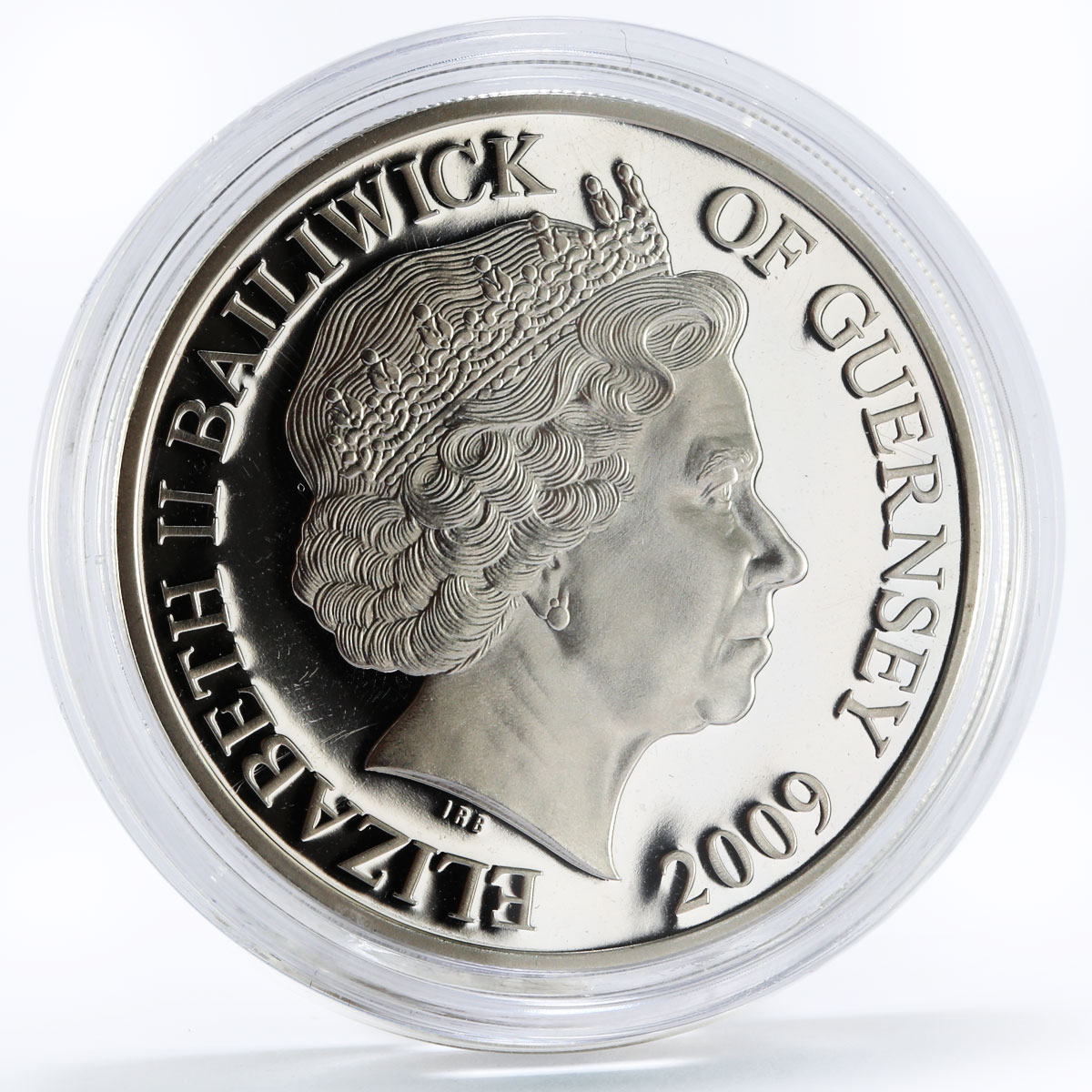Bailiwick of Guernsey 5 pounds British Warship Mary Rosesilver silver coin 2009