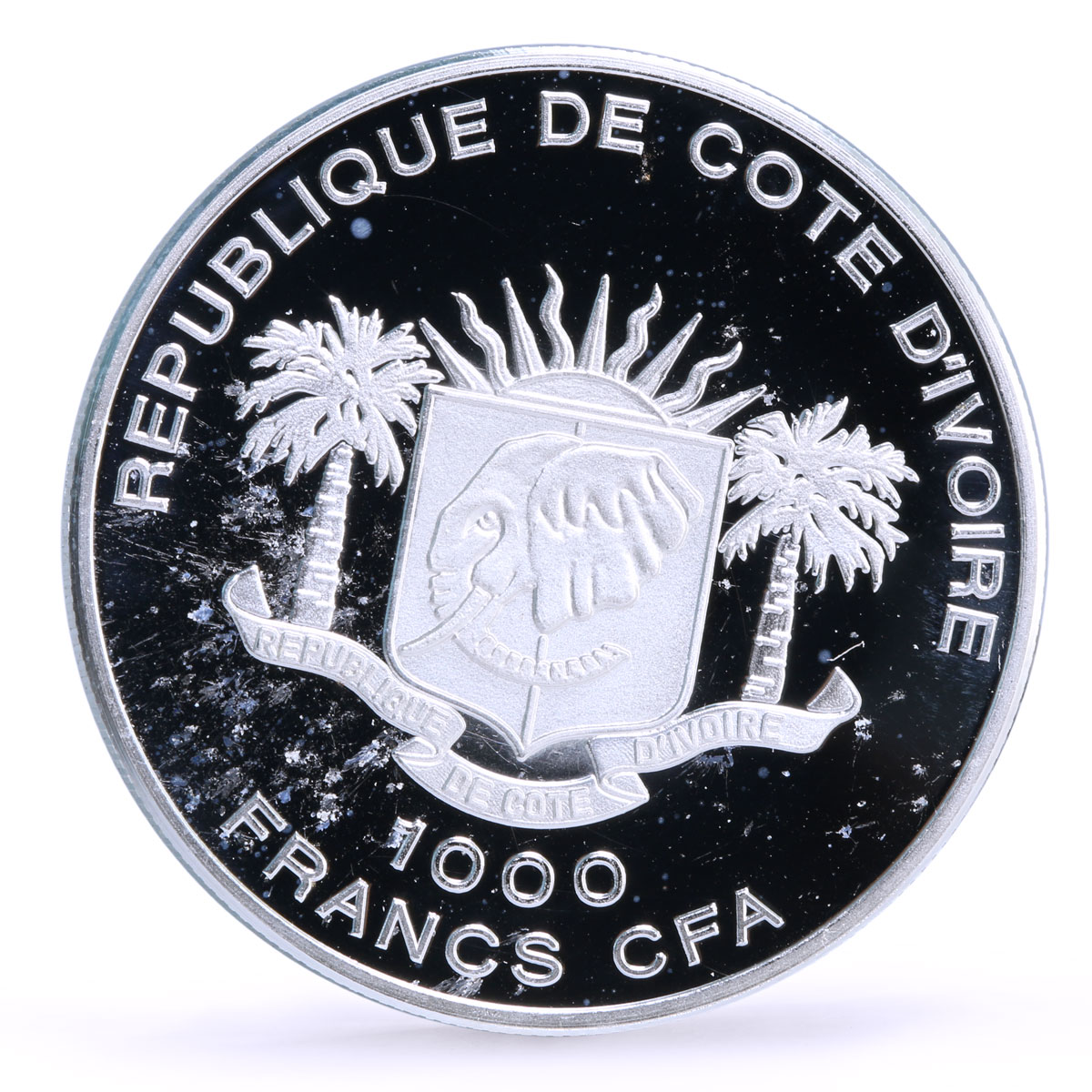 Ivory Coast 1000 francs Seafaring Formidable Ship Clipper proof silver coin 2011