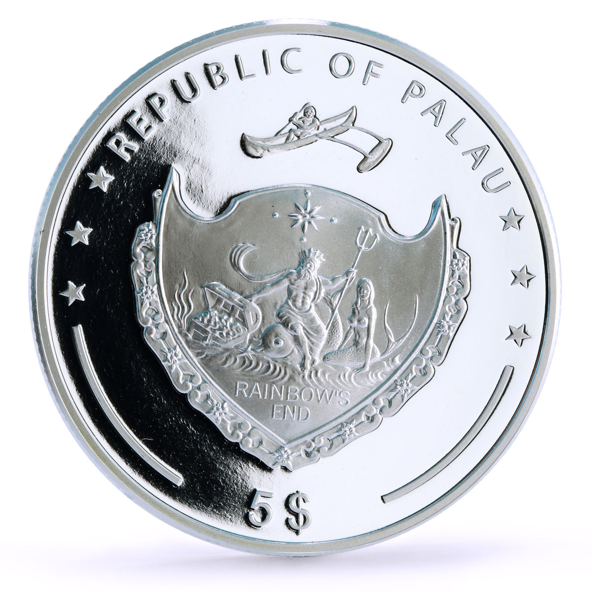 Palau 5 dollars Seafaring Ship Clipper Dreams Islands proof silver coin 2006