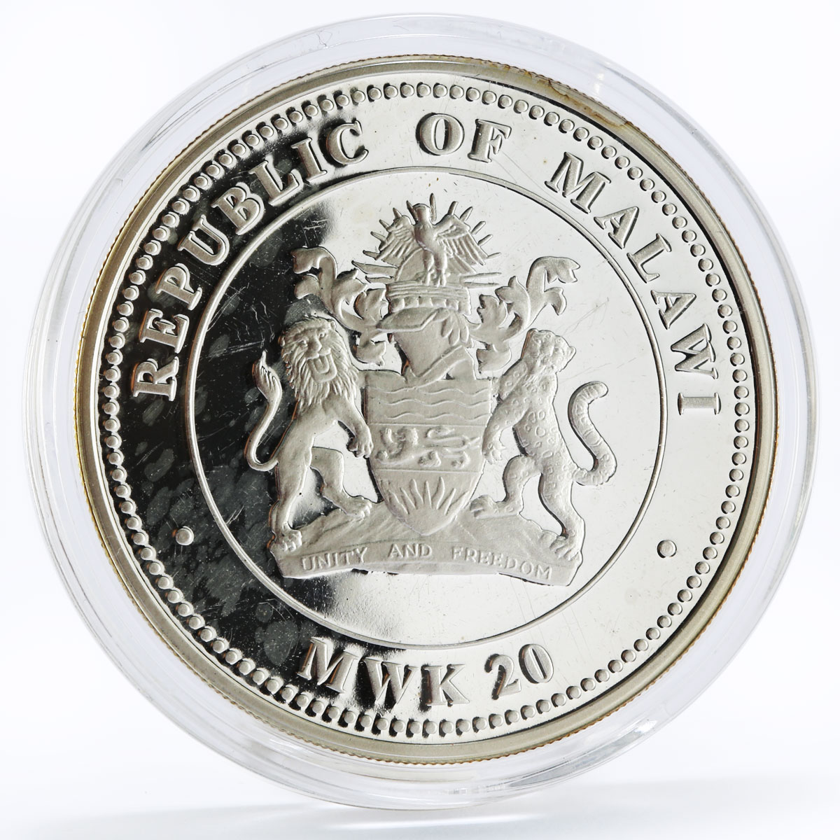 Malawi 20 kwacha Lunar Calendar series Year of the Happy Tiger silver coin 2010