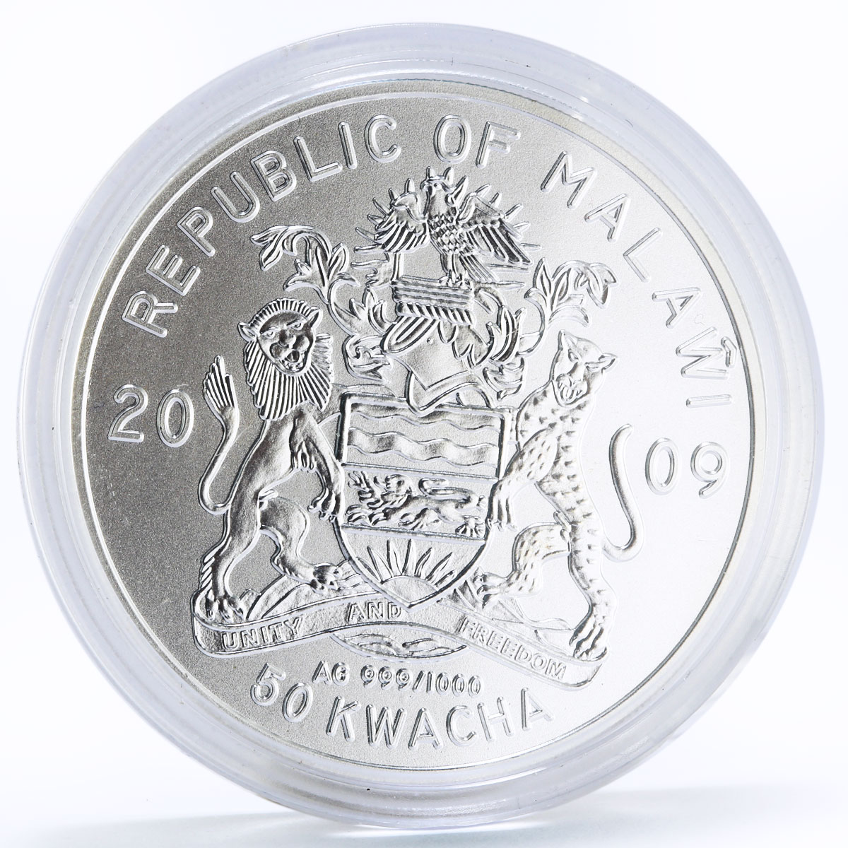 Malawi 50 kwacha 80th Anniversary of Vasily Shukshin gilded silver coin 2009