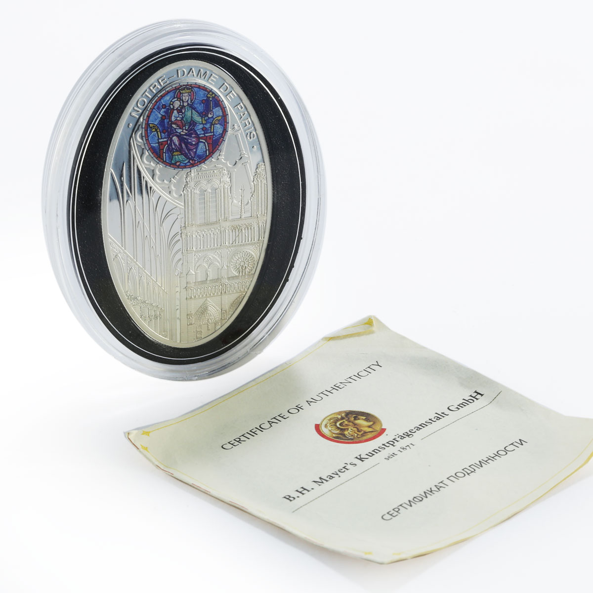 Niue 1 dollar Gothic Cathedrals series Notre Dam de Paris proof silver coin 2010