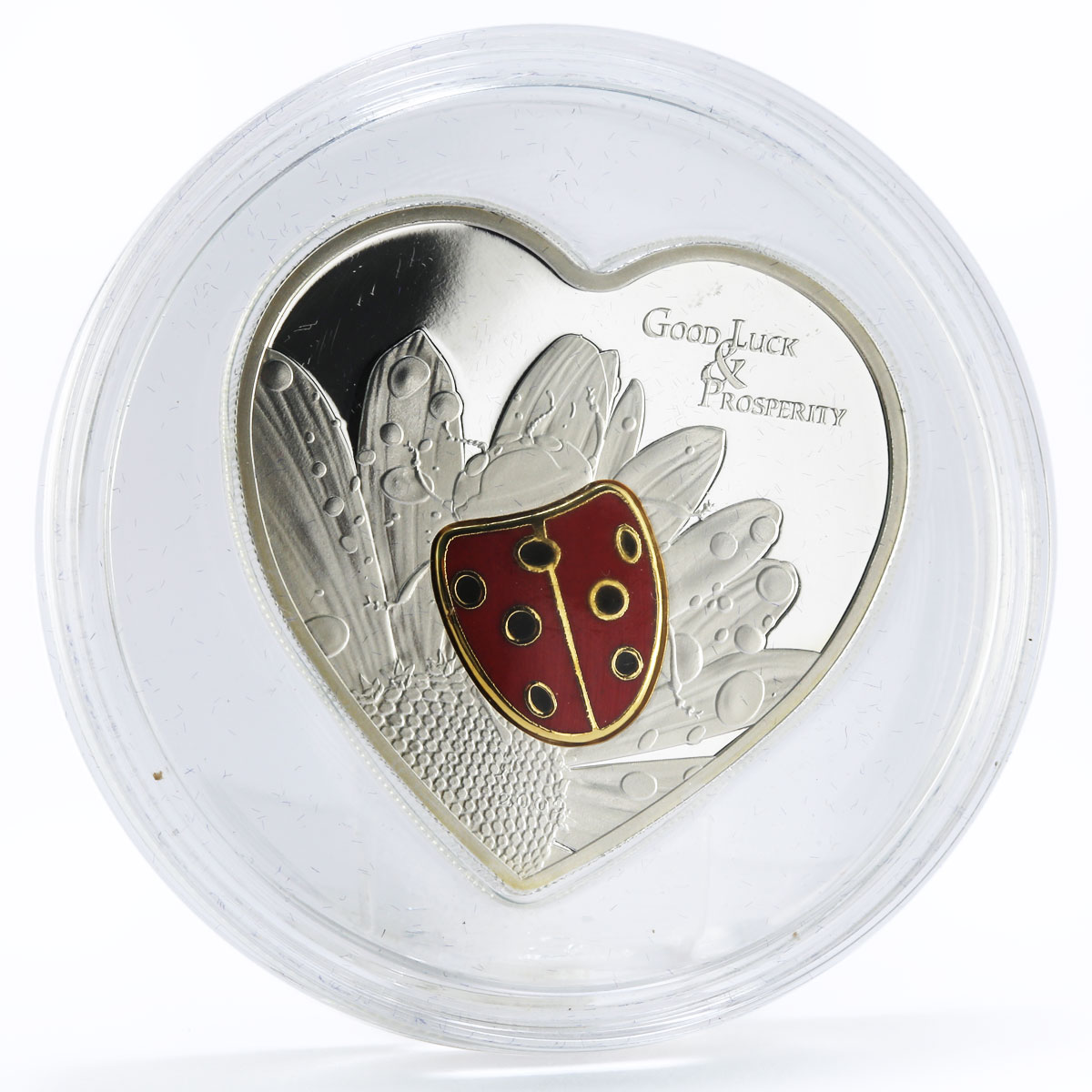Palau 5 dollars Good Luck and Prosperity series Ladybug silver coin 2009