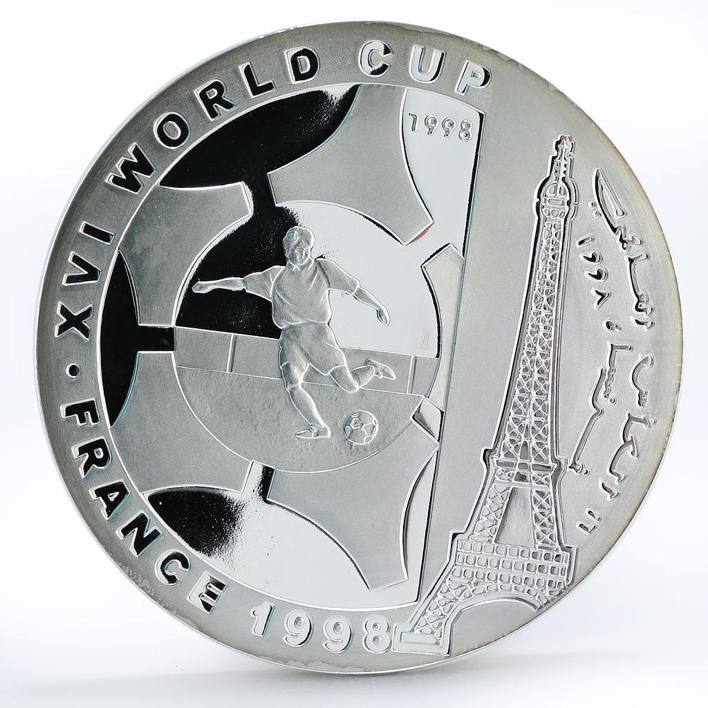 Somali 50000 shillings Football World Cup in France Player silver coin 1998