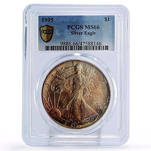 United States 1 dollar Silver Eagle Walking Liberty MS66 PCGS silver coin 1995