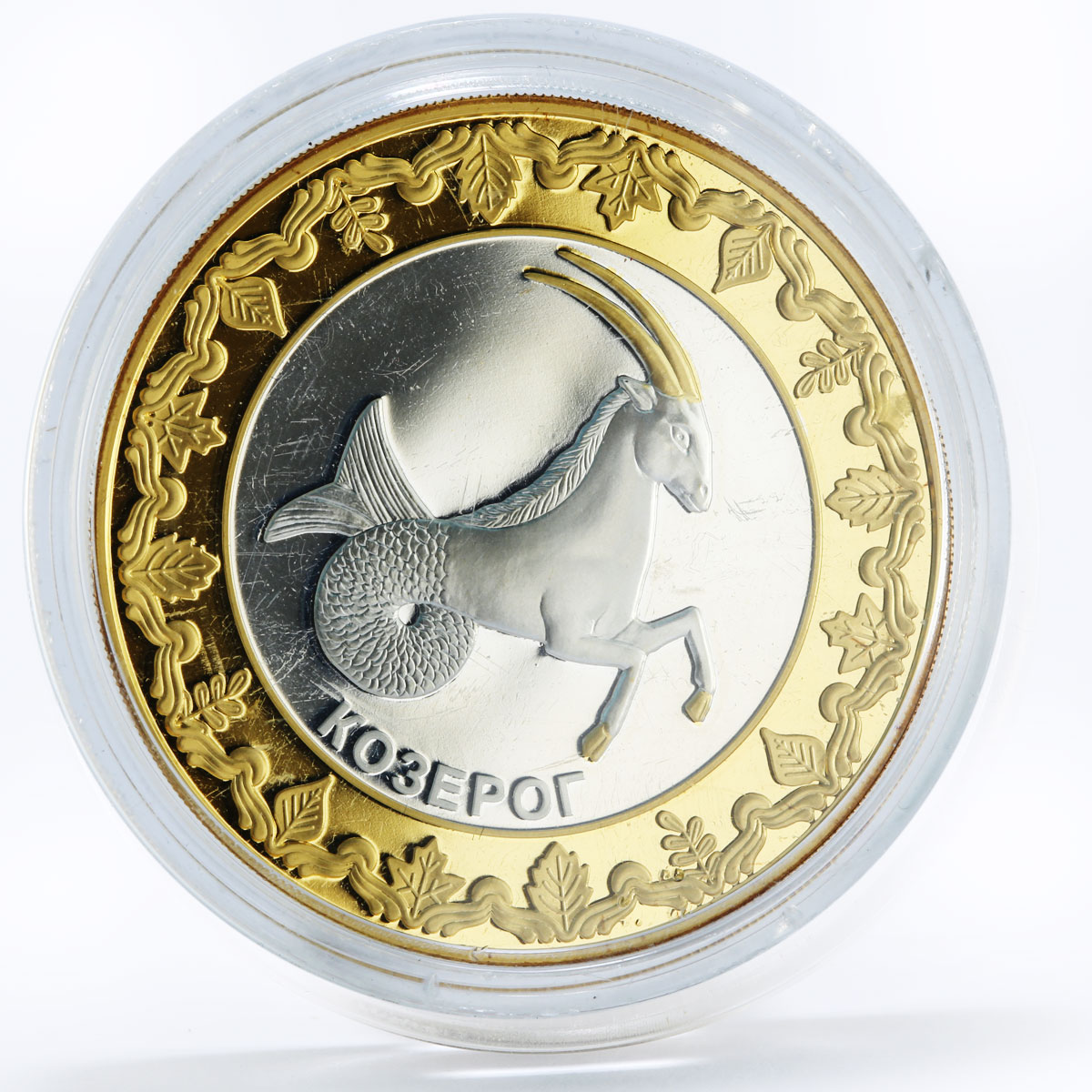 Tokelau 5 dollars Zodiac Signs series Capricorn gilded silver coin 2012