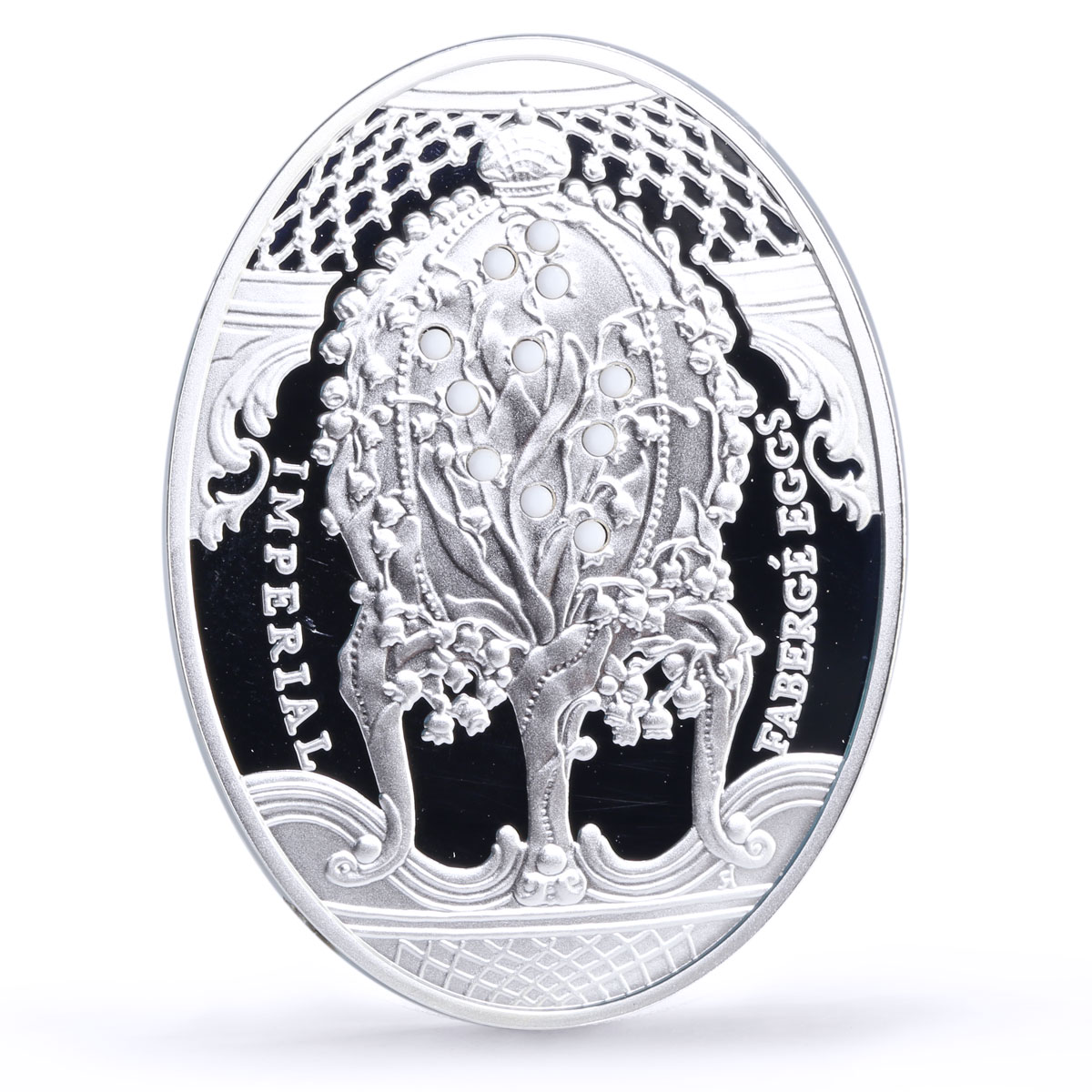 Niue 2 dollars Imperial Faberge Eggs Lily of the Valley Egg Art silver coin 2010