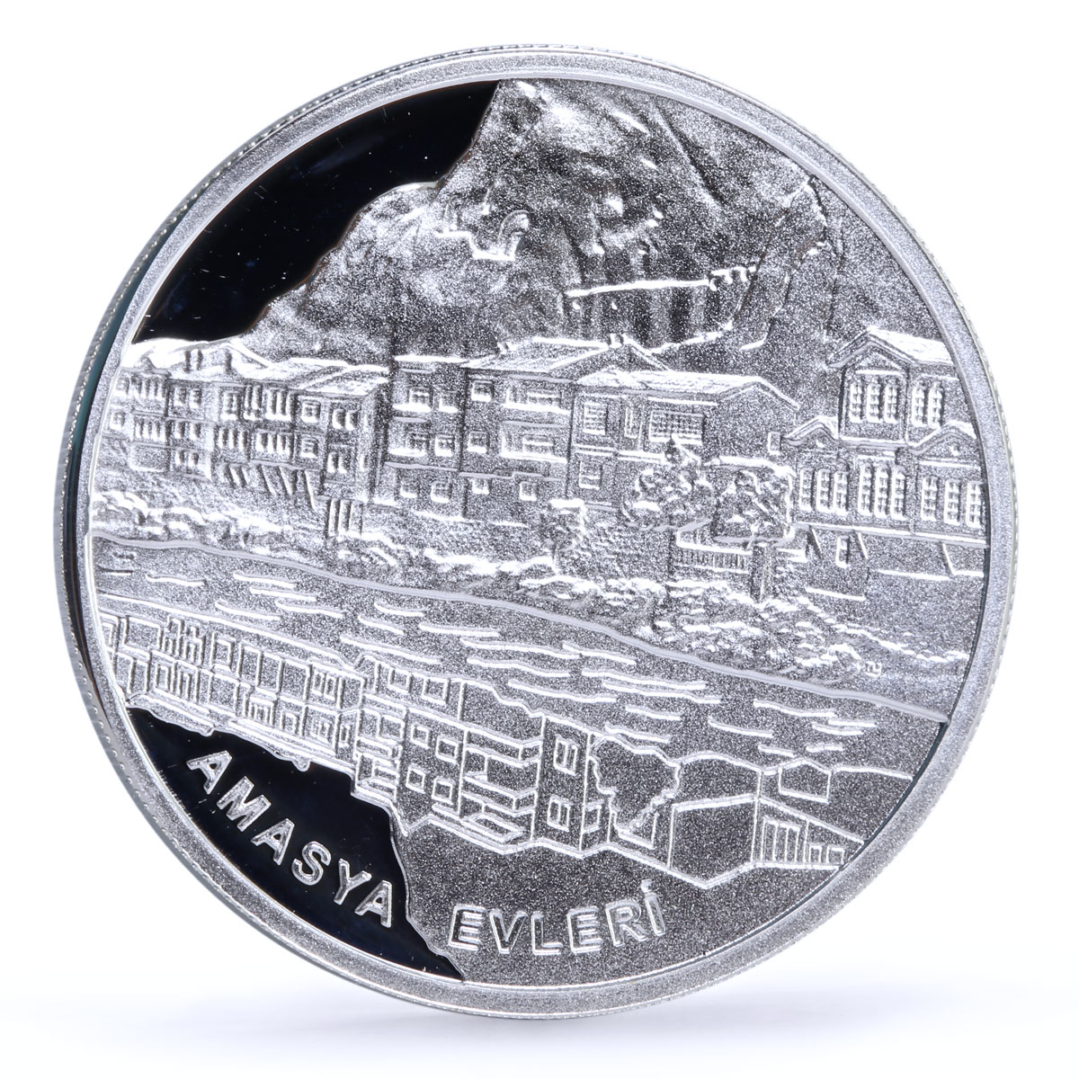 Turkey 20 lira Amasya Evleri City Architecture Landscape proof silver coin 2010