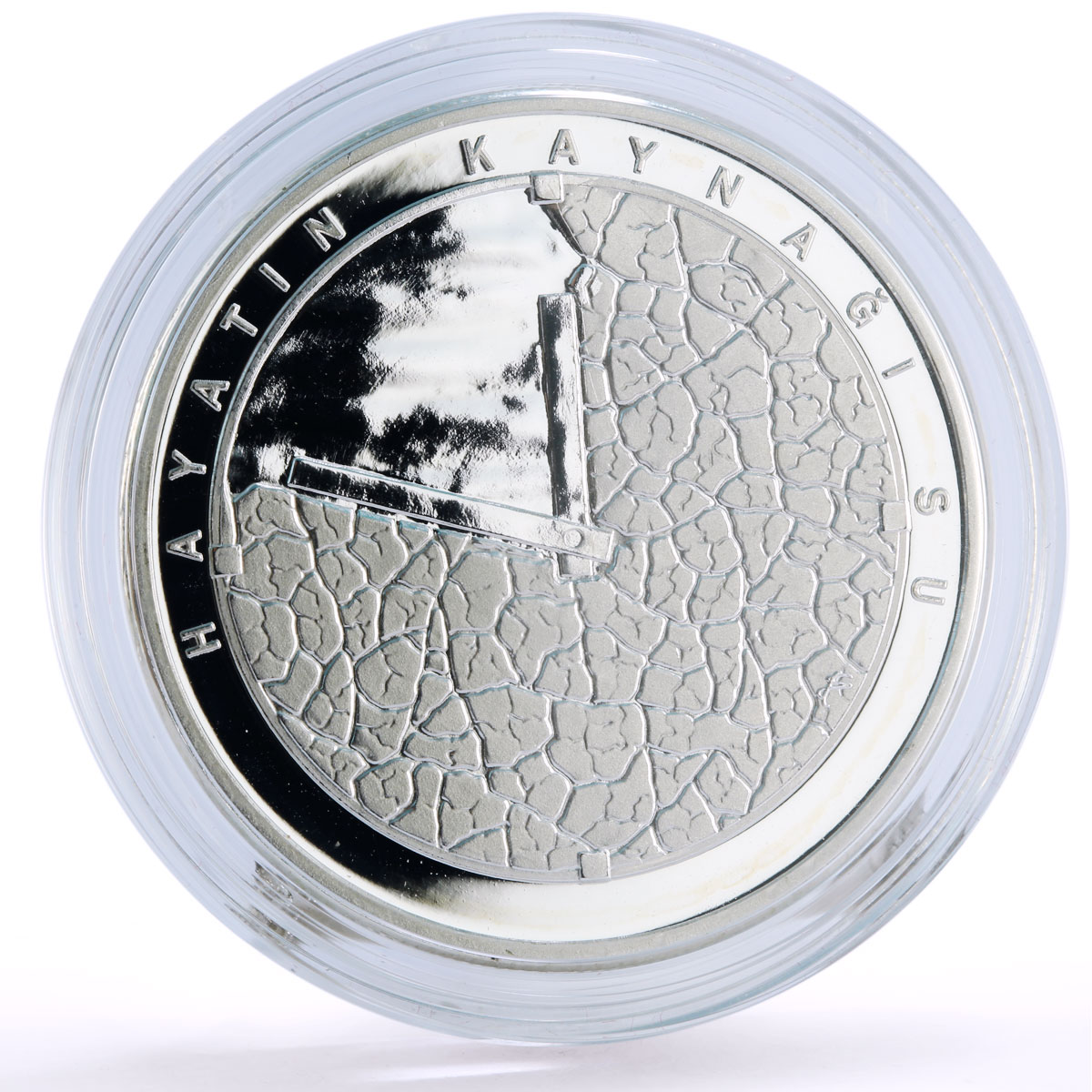 Turkey 50 lira Global Warming Threat Water is Source of Life silver coin 2009