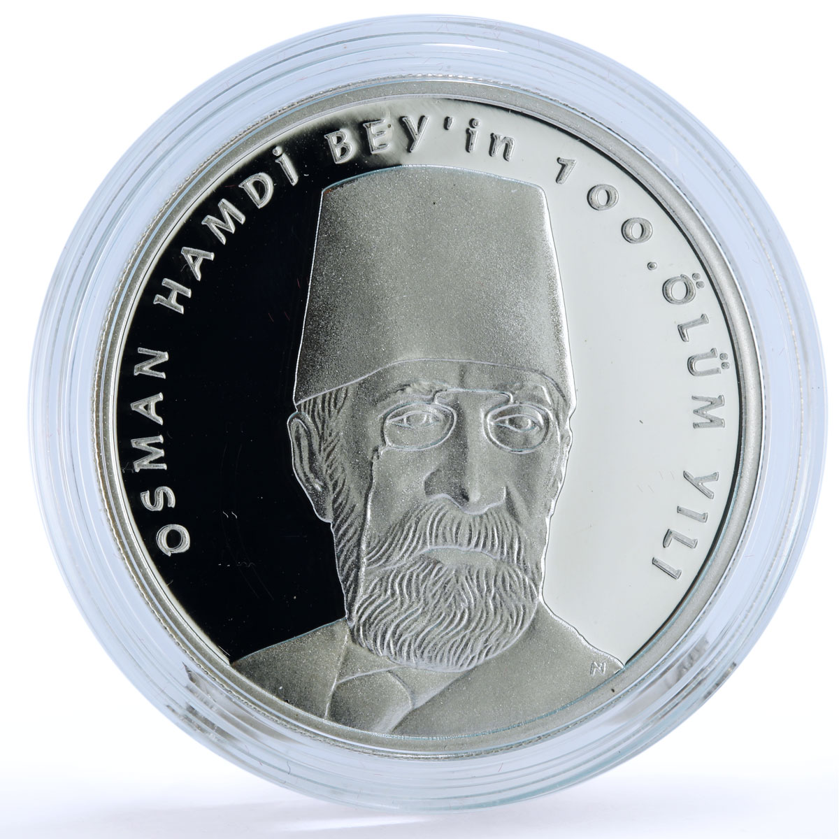 Turkey 50 lira Archaeologist Osman Hamdi Bey Museum Art proof silver coin 2010