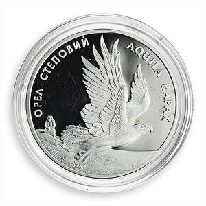 Ukraine 10 hryvnia Steppe Eagle Bird Fauna Red Book silver proof coin 1999