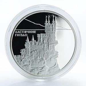 Ukraine 10 hryvnia Swallow's Nest Castle silver proof coin 2008