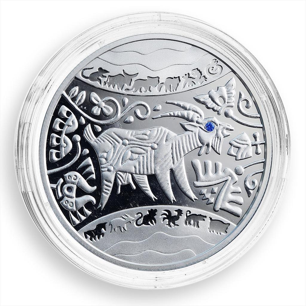 Ukraine 5 hryvnia Year of Goat Oriental Calendar silver proof coin 2015