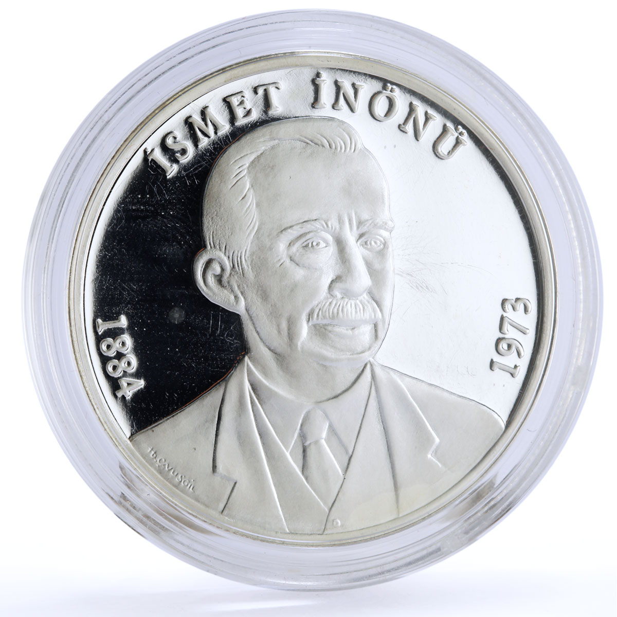 Turkey 15000000 lira 2nd President Ismet Inonu Politics proof silver coin 2004