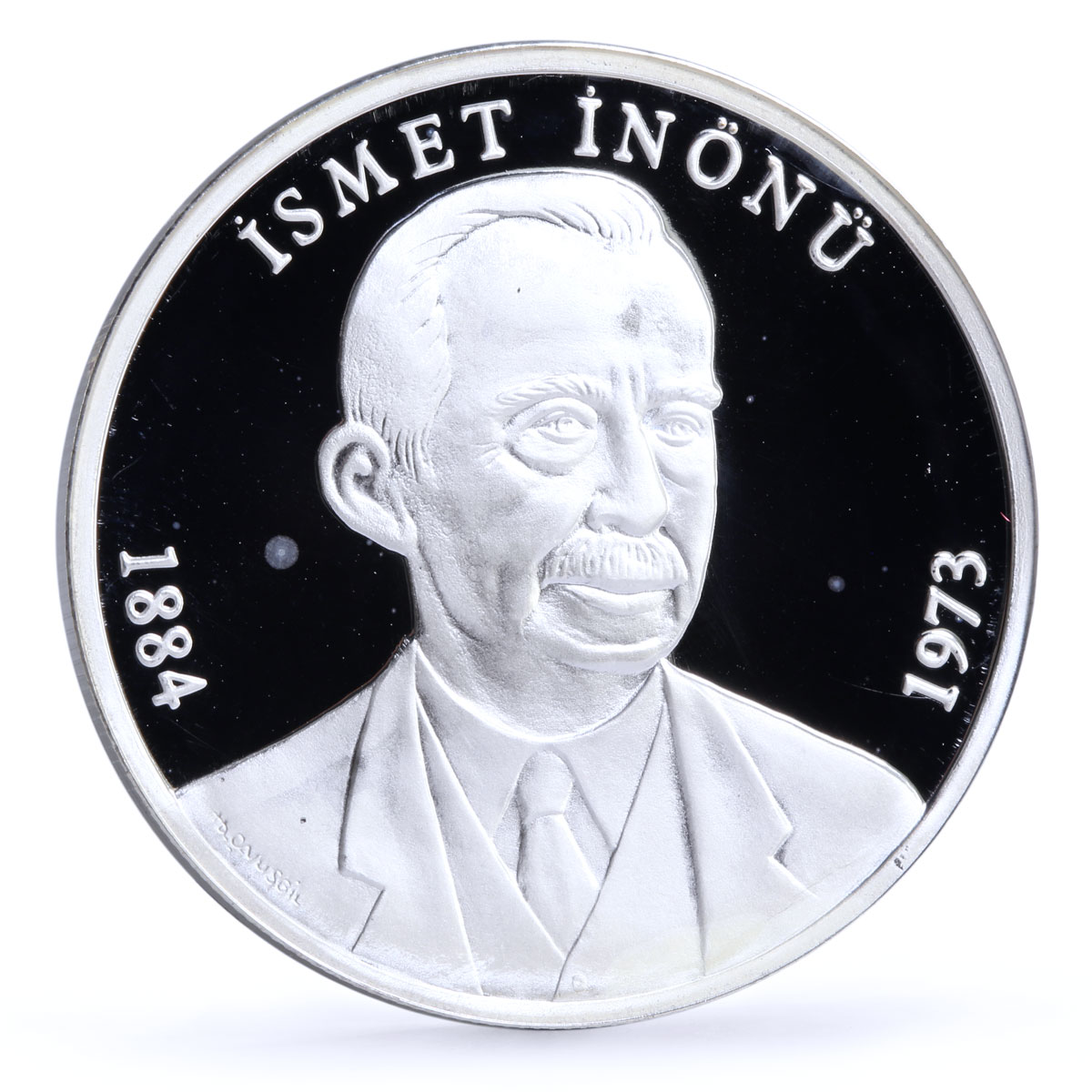 Turkey 15000000 lira 2nd President Ismet Inonu Politics proof silver coin 2004