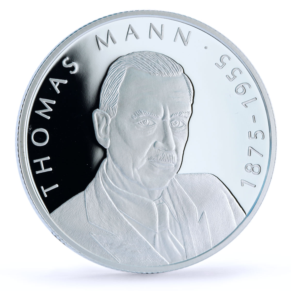 Liberia 10 dollars Writer Thomas Mann Literature proof silver coin 2006