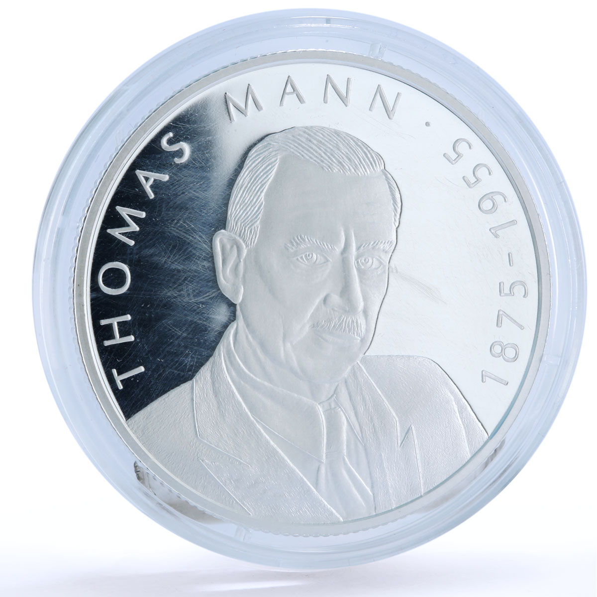 Liberia 10 dollars Writer Thomas Mann Literature proof silver coin 2006
