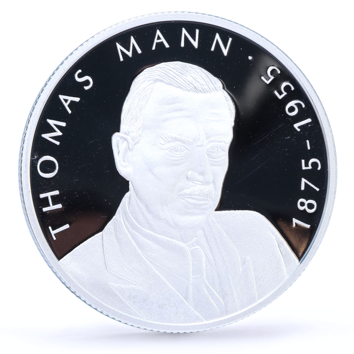 Liberia 10 dollars Writer Thomas Mann Literature proof silver coin 2006