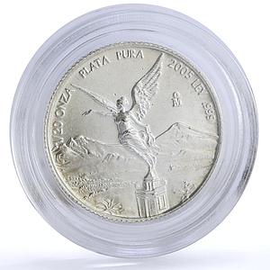 Mexico 1/20 onza Libertad Angel of Independence silver coin 2005