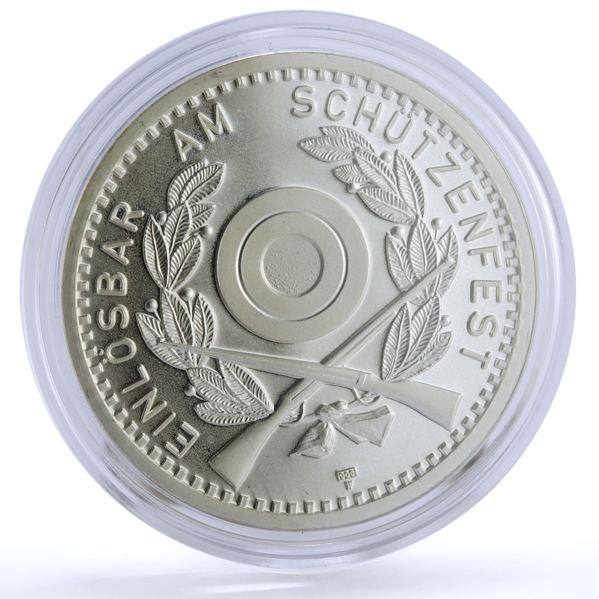 Switzerland 50 francs Winterthur Shooting Festival Armed Female silver coin 1990