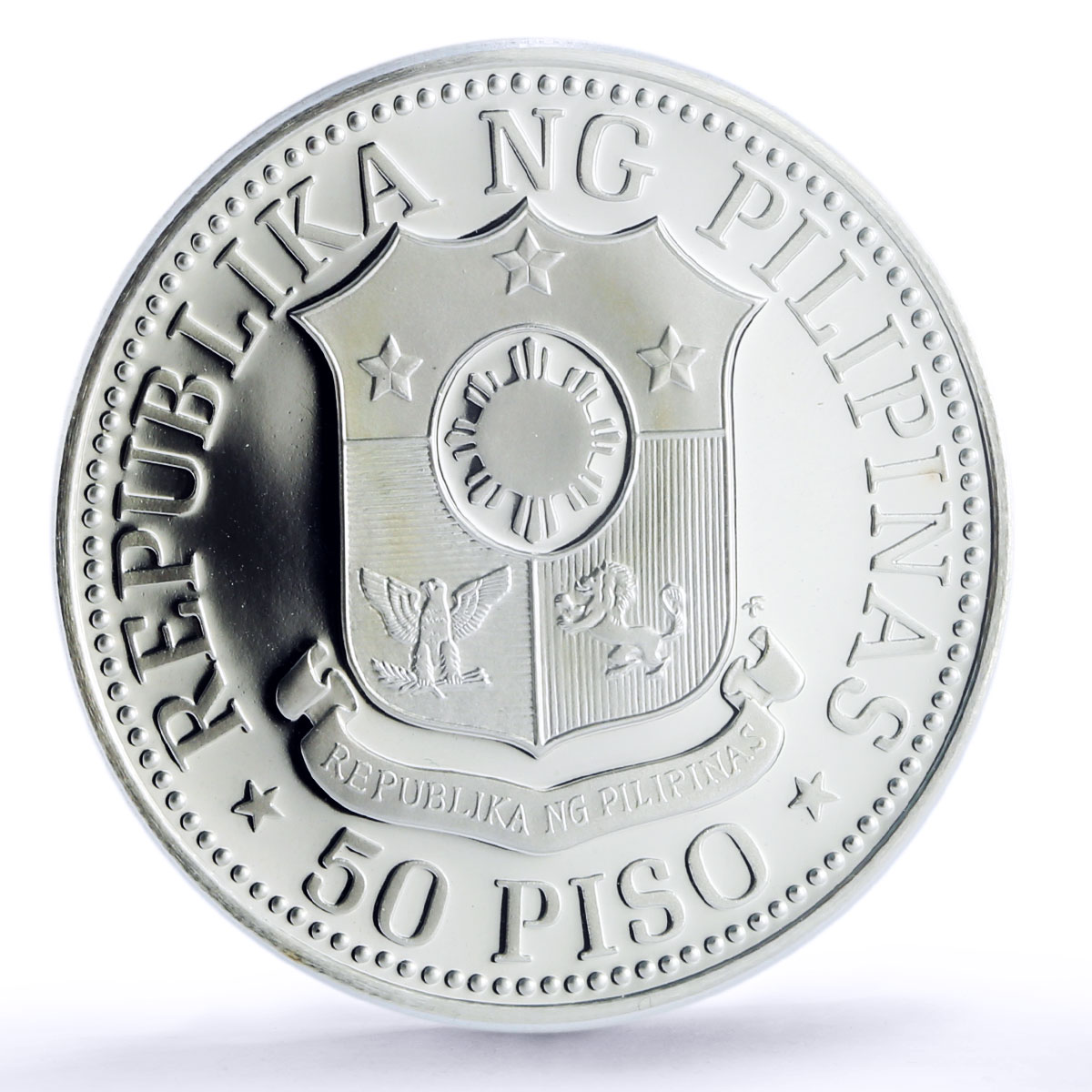 Philippines 50 piso Ferdinand E. Marcos PR69 PCGS silver coin 1975