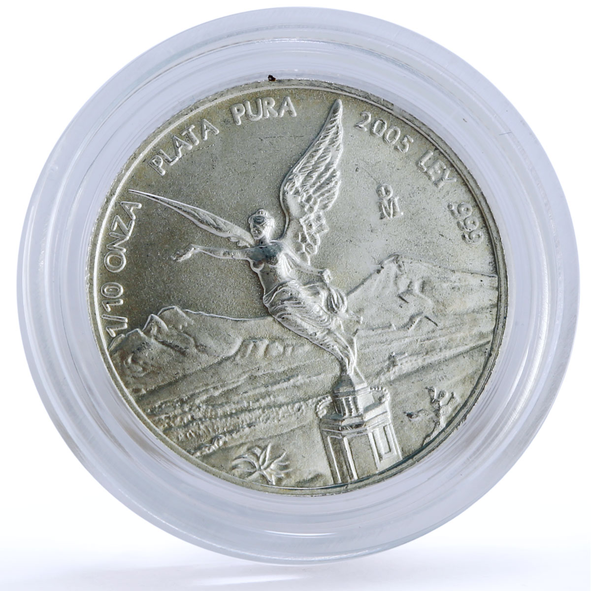 Mexico 1/10 onza Libertad Angel of Independence silver coin 2005