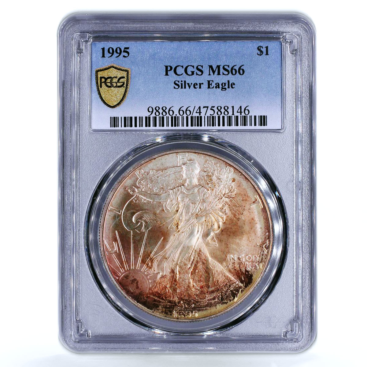 United States 1 dollar Silver Eagle Walking Liberty MS66 PCGS silver coin 1995