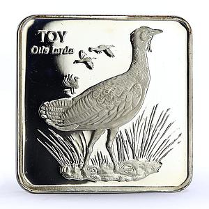 Turkey 7500000 lira Endangered Wildlife Bustard Bird Fauna silver coin 2001