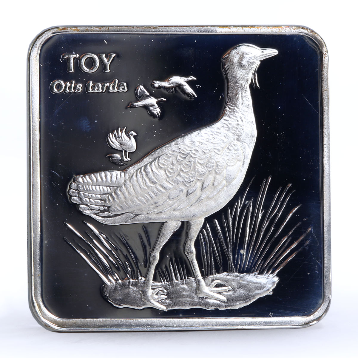 Turkey 7500000 lira Endangered Wildlife Bustard Bird Fauna silver coin 2001