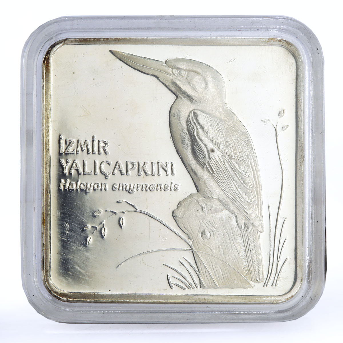 Turkey 7500000 lira Endangered Wildlife Kingfisher Bird Fauna silver coin 2001